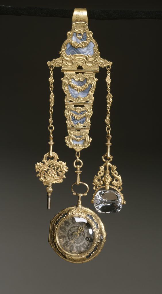 French chatelaine with watch