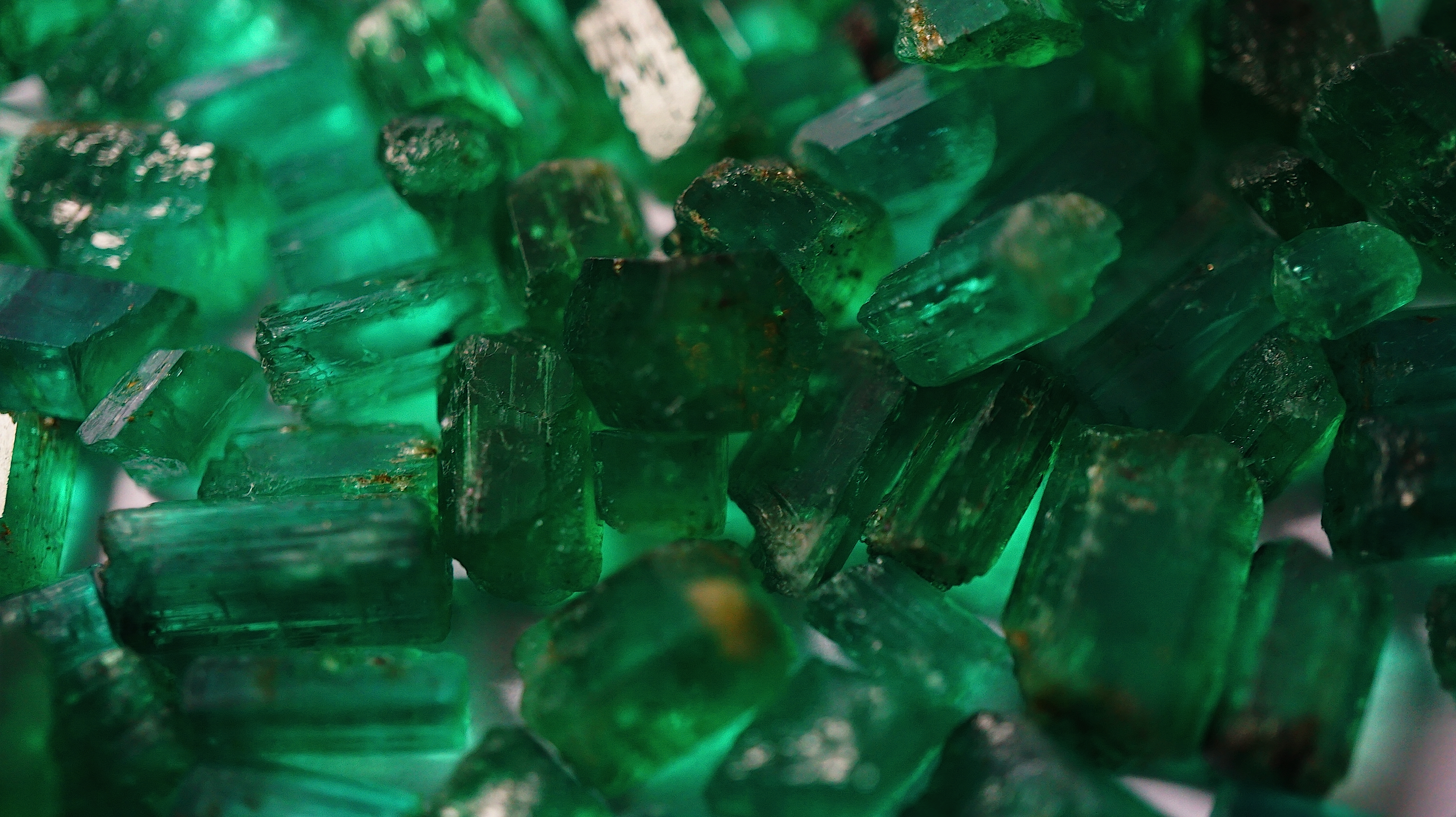 Rough Emerald Crystals Panjshir Valley Afghanistan