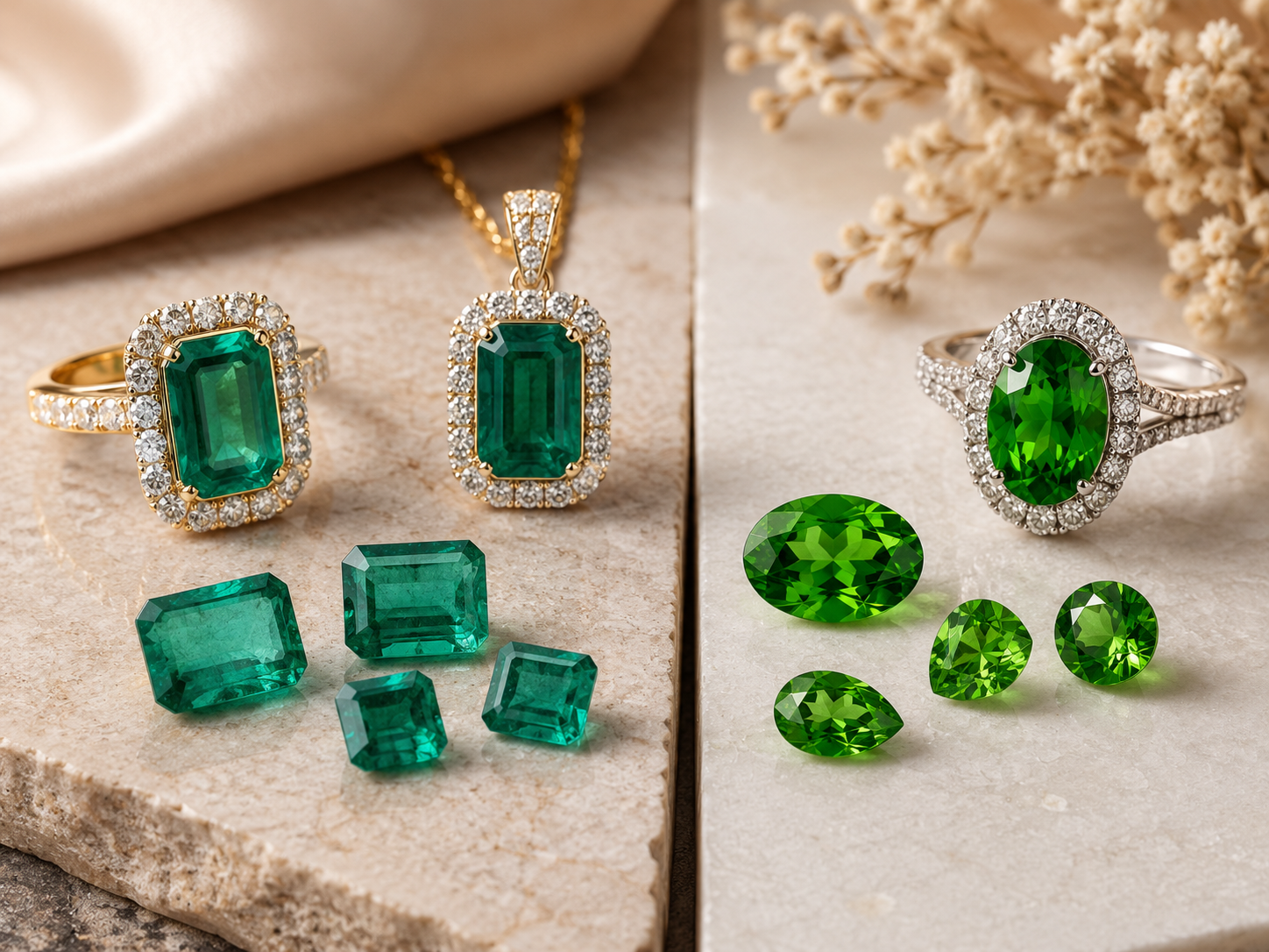 Emeralds vs. Tsavorite Garnet